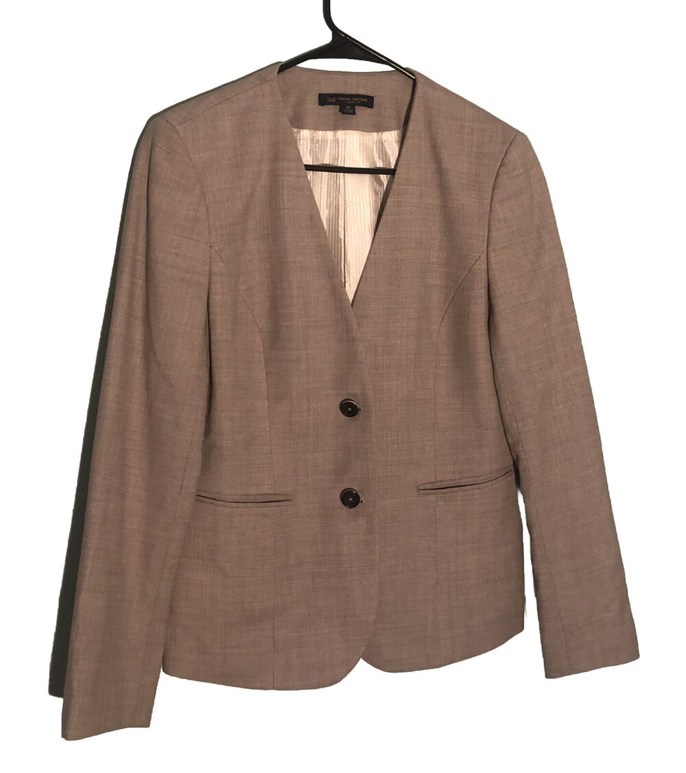 Brooks Brother Tan Wool Two Button Chic Blazer Jacket Classic fit Suit Size 10